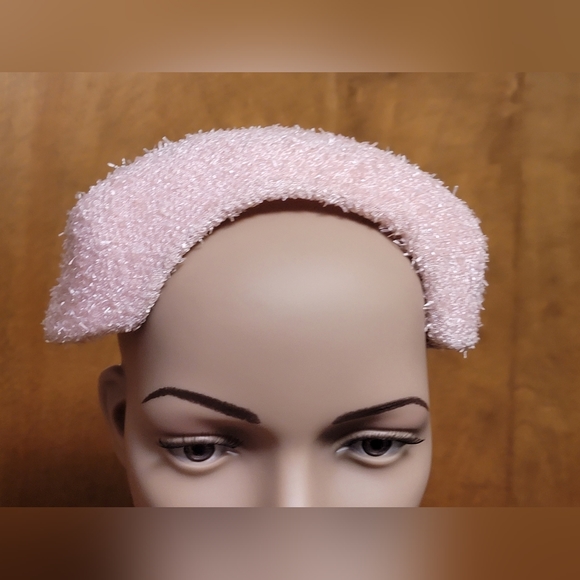 Vintage Light Pink Bridal Cap/Headband - Picture 11 of 11